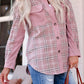 Corduroy Plaid Pattern Shacket