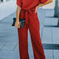 Belted Wide Leg Jumpsuit