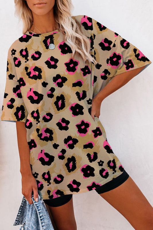 Boyfriend Leopard Print Loose T Shirt