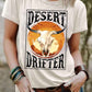 White DESERT DRIFTER Steer Skull Print Graphic T Shirt