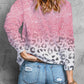 Pink Tie Dye Leopard Print Long Sleeve Top