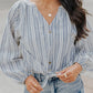 Striped Print Linen Shirt