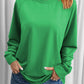 Green Solid Round Neck Raglan Sleeve Sweatshirt