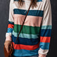 Striped Color Block Long Sleeve Top