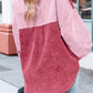 Drop Shoulder Colorblock Corduroy Shacket