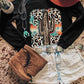 Black Cactus Leopard Graphic Print Long Sleeve Sweatshirt