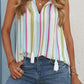 Striped Tank Top with Keyhole Detail