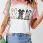 Easter Rabbits Bleached Print Short Sleeve T Shirt