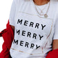White Triple Merry Graphic Print T Shirt