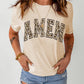Khaki AMEN Leopard Print Short Sleeve Graphic T Shirt