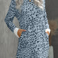 Crew Neck Long Sleeve Leopard Print Mini Dress