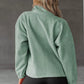 Half Button Pocketed Fleece Pullover Sweatshirt