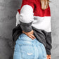 Oversized Colorblock Plush Sweatshirt