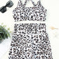 Black Printed Criss Cross U-neck High Waist Bikini Set