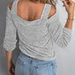 Cold Shoulder Hollow-out Bust Knit Top