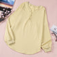 Buttoned V Neck Cotton Loose Fit Top