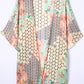 Multicolor Floral Open Sheer Shimmer Kimono