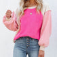 Colorblock Long Sleeve Pullover Fleece Sweatshirt