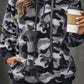 Camo Print Warm Furry Pullover Hoodie