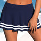 Blue Nautical Striped Skirt Style Tankini Set