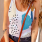 Mixed Abstract Print Racerback Tank Top