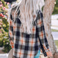 Oversize Rounded Hem Plaid Shacket with Slits