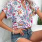 Summer fashion floral pattern V-neck short sleeve