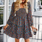 Elegant cake dress French square neckline