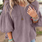 Textured Bubble Sleeves Top