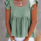 Flutter Shoulder Babydoll Top