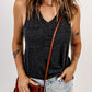 V Neck Racerback Tank Top with Pocket