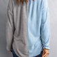Colorblock Fleece Pockets Buttoned Shirt
