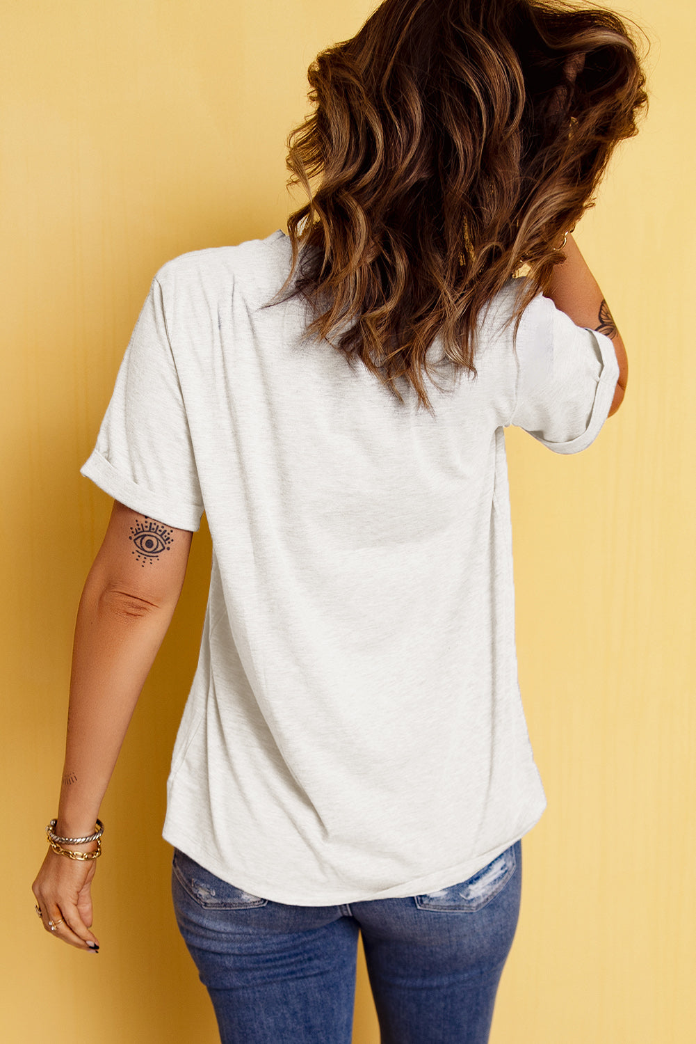 White This is my BAR Slogan Graphic T Shirt