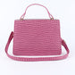 Rose Crozzling Textured Multi-functional Messenger Bag