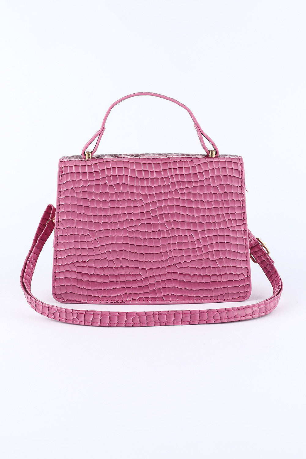 Rose Crozzling Textured Multi-functional Messenger Bag
