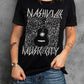 Black NASHVILLE MUSIC CITY Leopard Graphic Print Tee