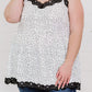 Polka Dot Lace Splicing Spaghetti Strap Plus Size Tank Top