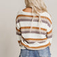 Stripe Drop Shoulder Striped Knit Sweater