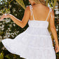 White Tiered Textured Babydoll Dress