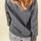 French Terry Cotton Blend Pullover Sweatshirt