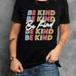 Black BE KIND Repeat Print Graphic T-shirt