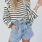 Striped Drop Shoulder Oversized Sweater