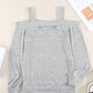 Cold Shoulder Hollow-out Bust Knit Top