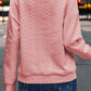 Zip up Cable Textured Sweatshirt