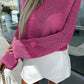 Hollow-out Knit Long Sleeve Top