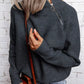 Zip Knitted High Neck Sweater