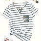 White Camo Pocket Striped T Shirt