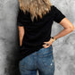 Black Love Never Fails Leopard Sequin Heart Graphic Valentines Tee