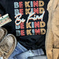 Black BE KIND Repeat Print Graphic T-shirt