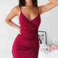 ADALENE WRAP DRESS - WINE